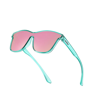 TURBO TEAL ON PINK FROSTED HEELS Aura Shades