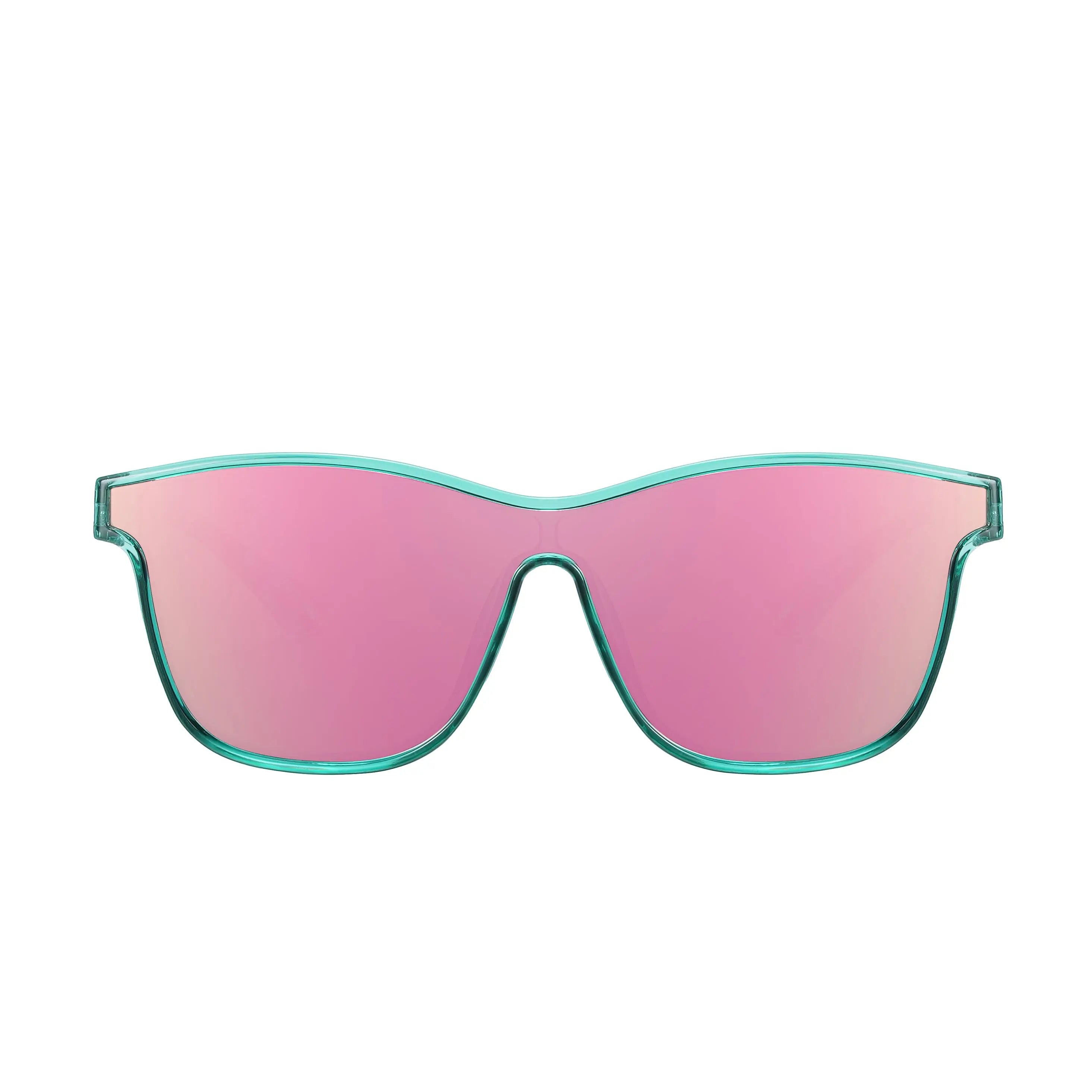 TURBO TEAL ON PINK FROSTED HEELS Aura Shades